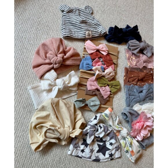 Baby Girl Headbands Bows Hats Assorted Lot - Picture 3 of 4